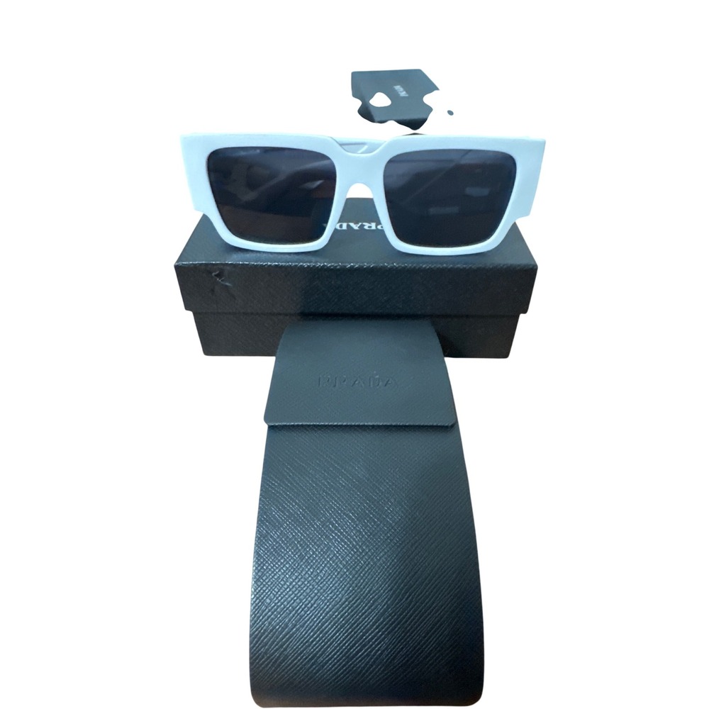 Prada Symbole Sunglasses White Rectangular Geometric Frames SPR 25Y 50-19 145